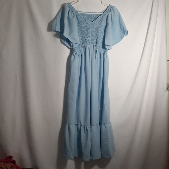 Pretty Blue Dress Flexible Size Small - Picture 11 of 16